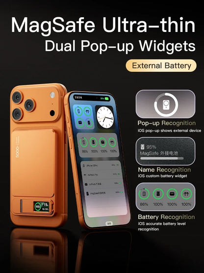 Ultra Slim 10000mAh Magnetic Power Bank for iPhone & Apple Watch