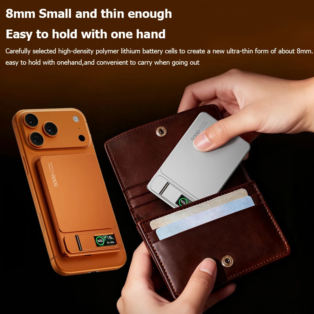 Ultra Slim 10000mAh Magnetic Power Bank for iPhone & Apple Watch