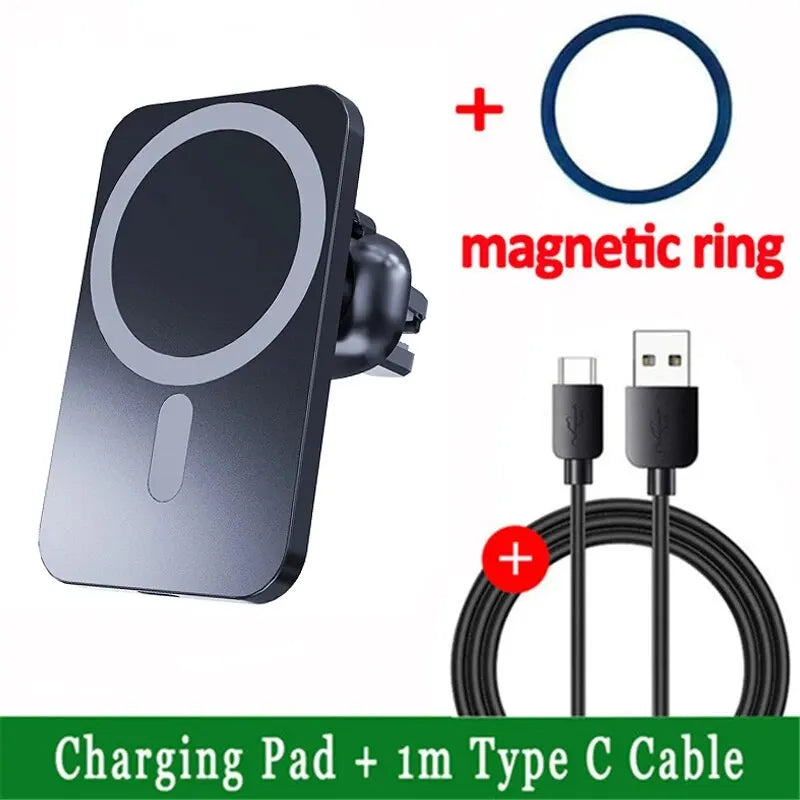 30W Magnetic Wireless Car Charger – MagSafe Fast Charging Mount
