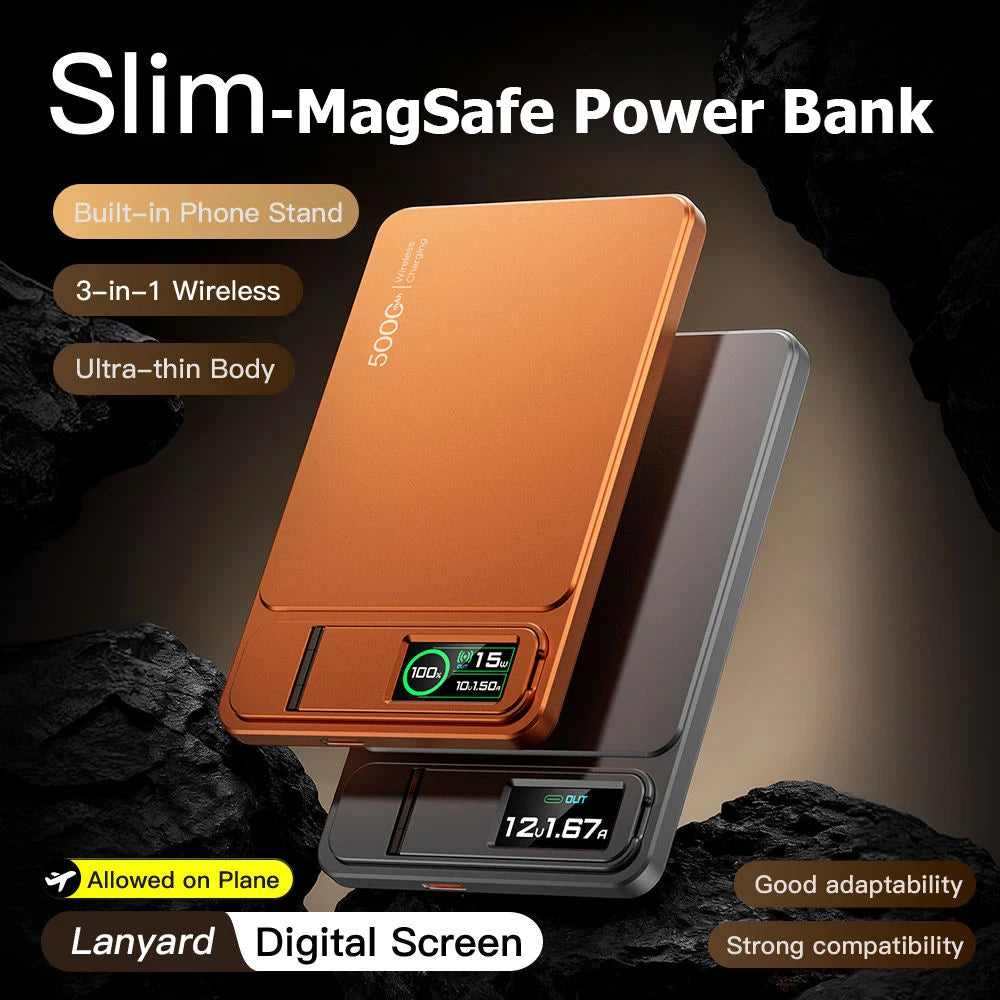 Ultra Slim 10000mAh Magnetic Power Bank for iPhone & Apple Watch