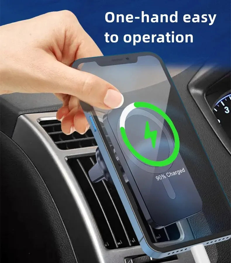 30W Magnetic Wireless Car Charger – MagSafe Fast Charging Mount