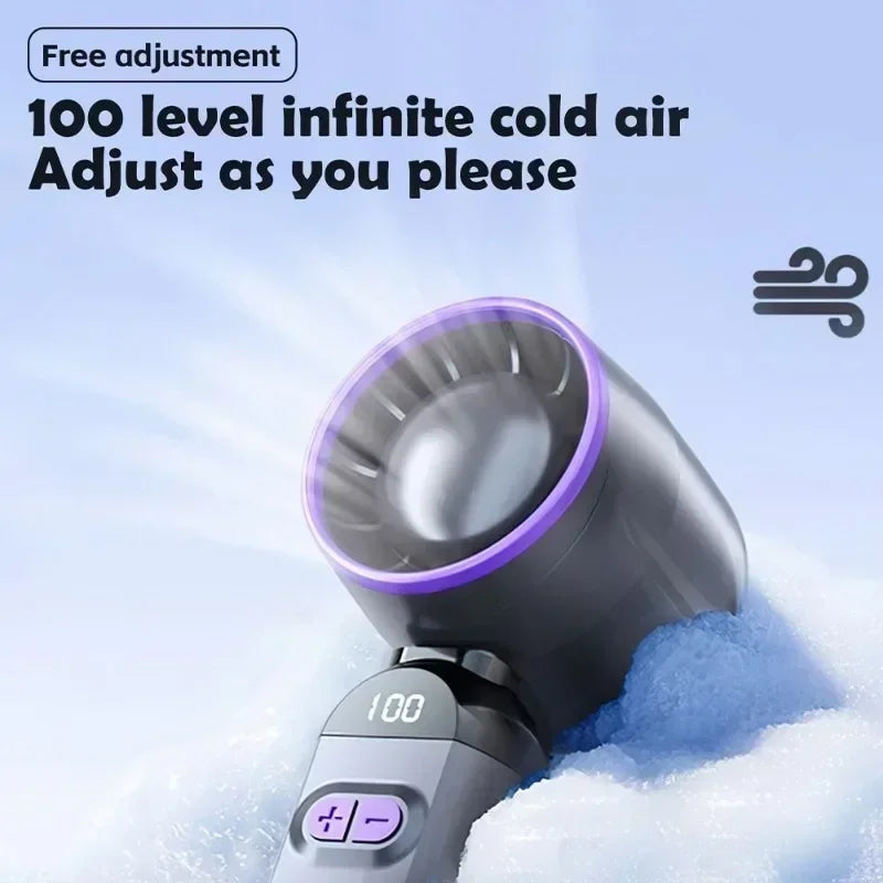 Mini Portable Hand Fan, 100 Wind Speeds,