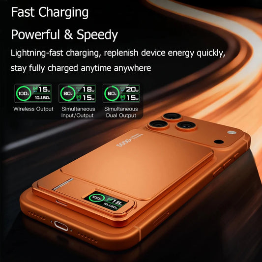 Ultra Slim 10000mAh Magnetic Power Bank for iPhone & Apple Watch